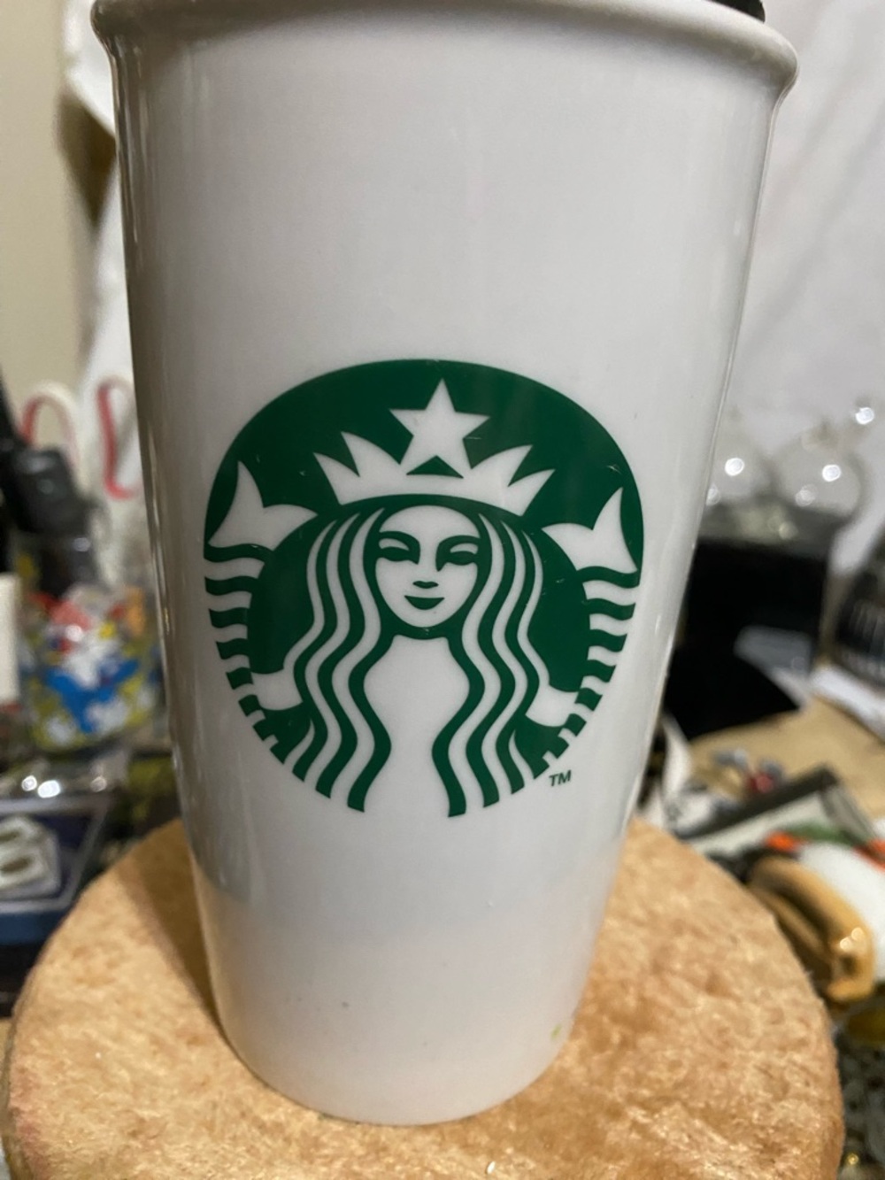 Starbucks White Mug with Green Siren Emblem
